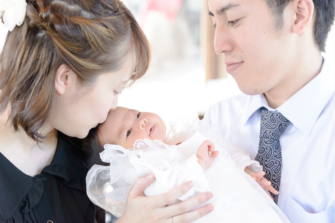 ライトハウスフォトが出張撮影した家族写真(キッズ,ベビーフォト)などが写った「お宮参り＠宝塚・中山寺」の家族写真
