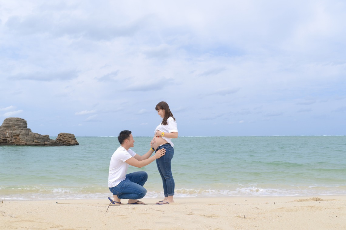 ＥＧＰが撮影した「沖縄マタニティーフォト」の写真