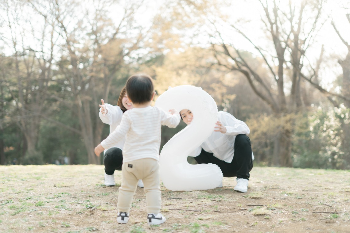 近藤碧が撮影した家族写真の出張撮影のアルバム「2歳のお誕生日」