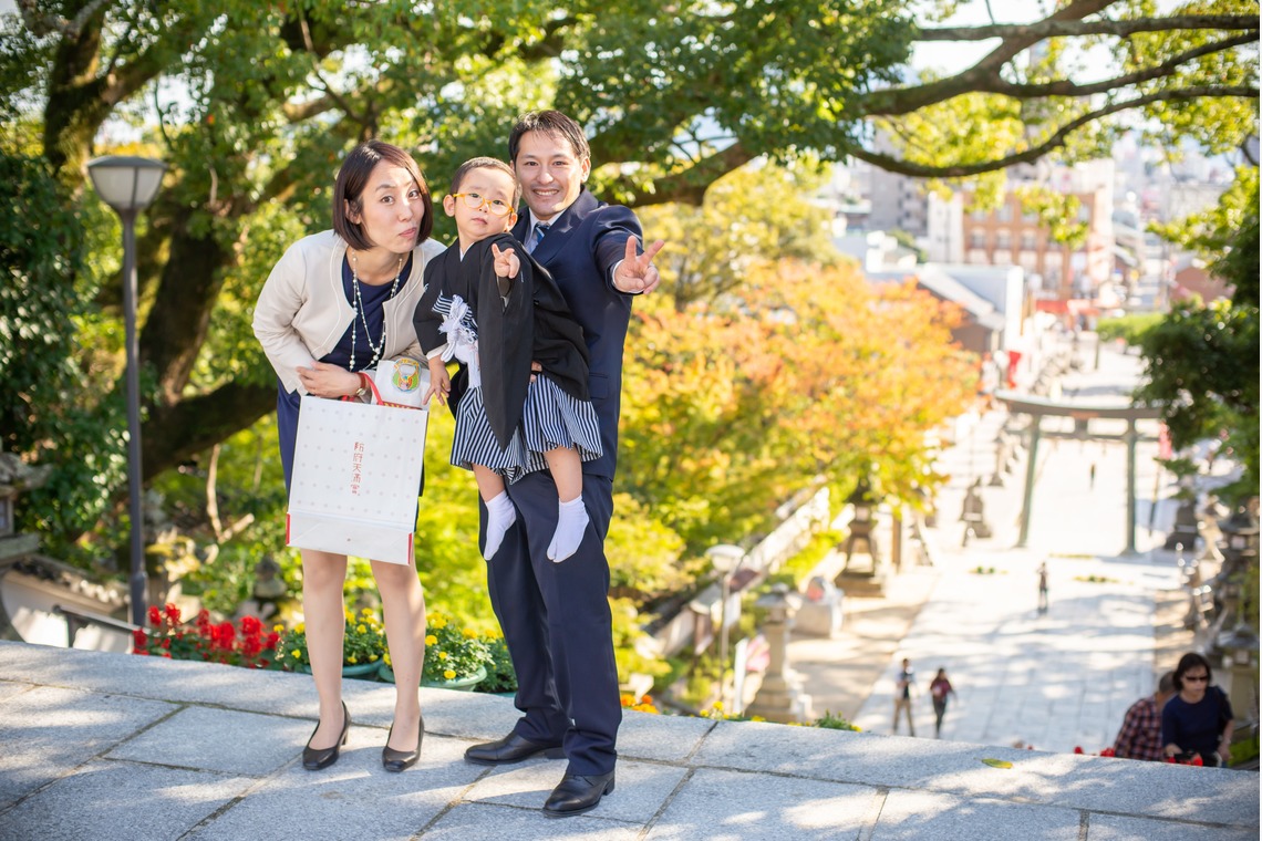 竹部 祐樹が出張撮影した家族写真(キッズ,ベビーフォト)などが写った「七五三＠防府天満宮」の家族写真