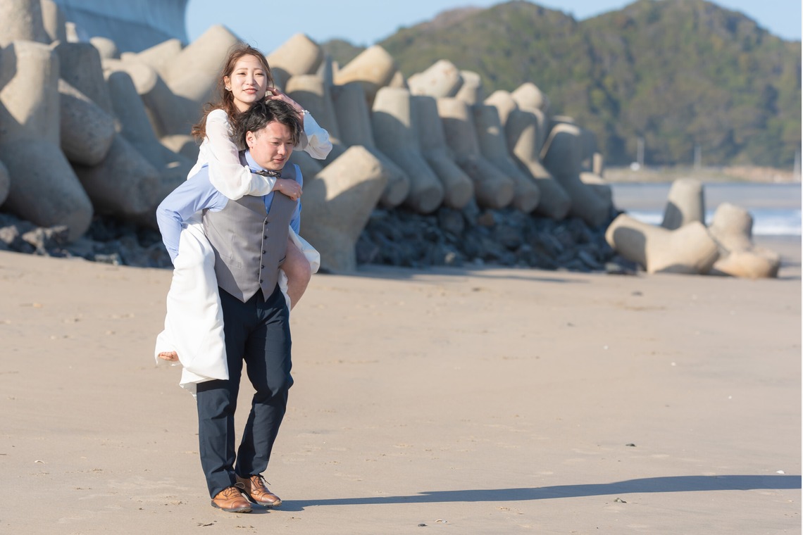 吉田和矢が撮影した「前撮り海ロケ」の写真