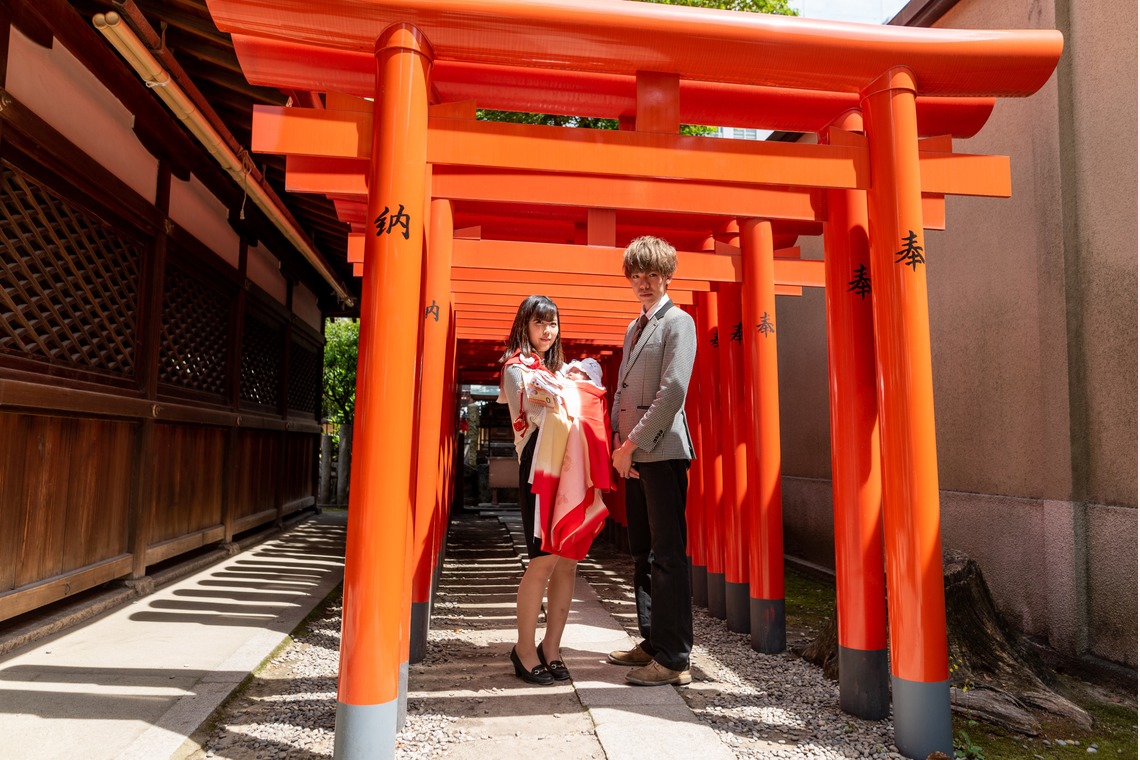 ～laftam～photo ラフタムが出張撮影した家族写真(キッズ,ベビーフォト)などが写った「お宮参り撮影　大阪天満宮」の家族写真