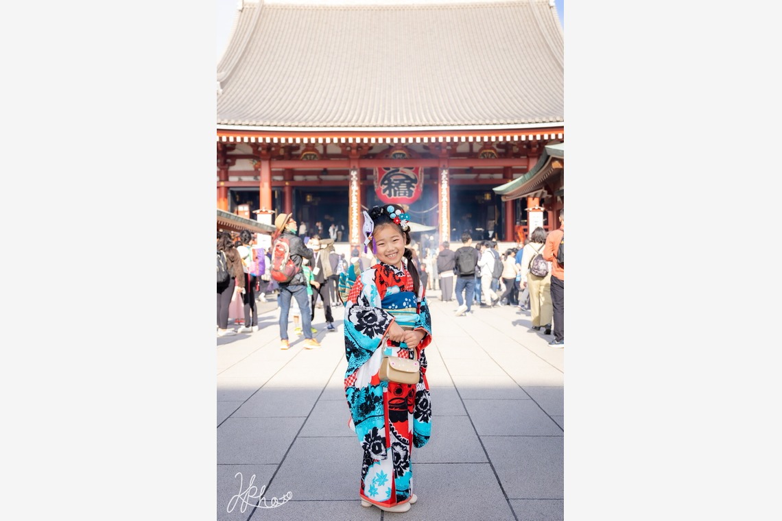 大森光太郎・K-PHOTOが出張撮影した家族写真(キッズ,ベビーフォト)などが写った「七五三撮影」の家族写真