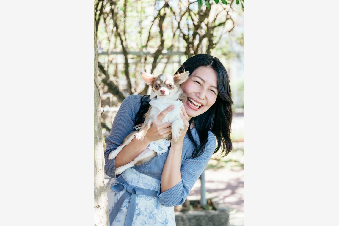 ポートレート沖縄が出張撮影した家族写真(キッズ,ベビーフォト)などが写った「ペット撮影」の家族写真