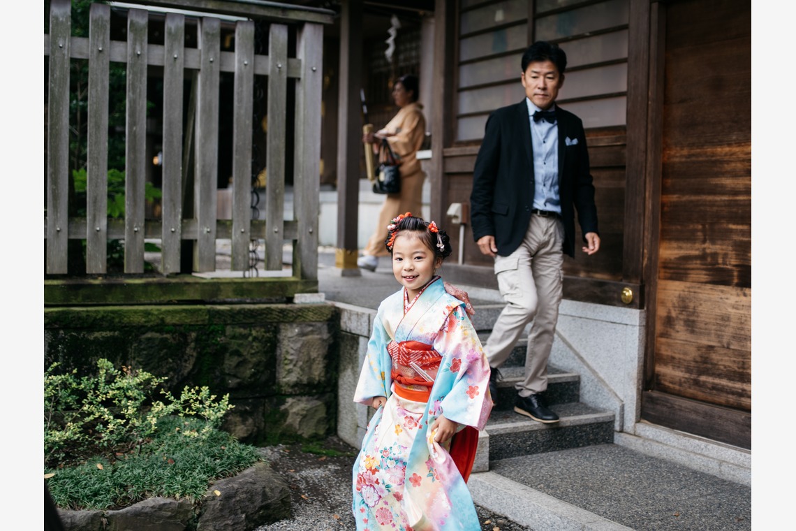 植村由理が出張撮影した家族写真(キッズ,ベビーフォト)などが写った「七五三　＠神明社　横浜」の家族写真