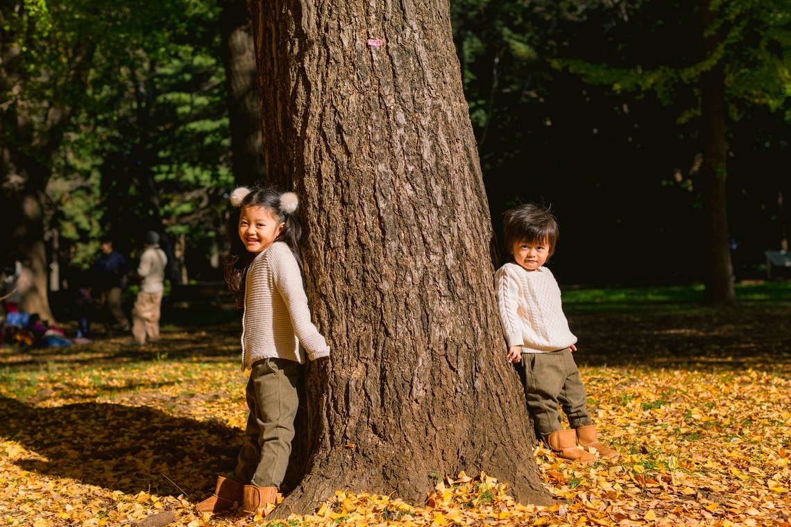 KOBASHOが出張撮影した家族写真(キッズ,ベビーフォト)などが写った「エミリィ紅葉撮影会」の家族写真