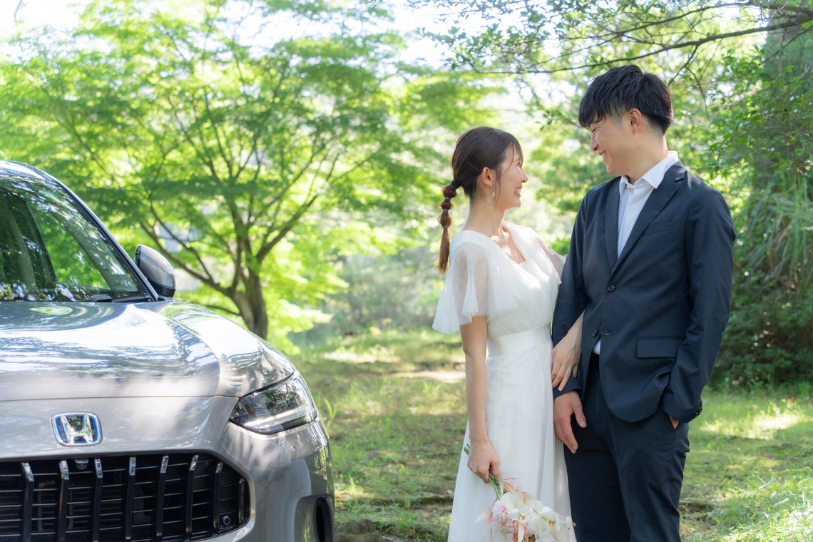 鈴木美咲が撮影した「一碧湖でウェディングフォト」の写真