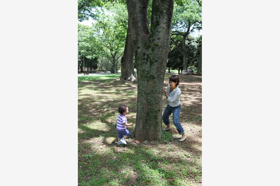 村田わかな広告写真が出張撮影した家族写真(キッズ,ベビーフォト)などが写った「代々木公園」の家族写真