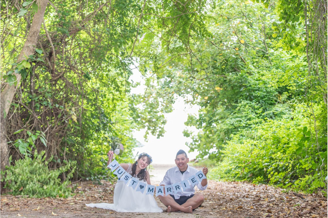 スマイルケアンズが撮影した「ケアンズのグリーン島で憧れのビーチウエディング」の写真