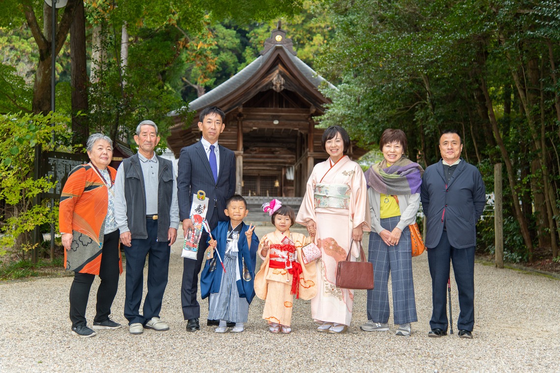 合同会社優希photoが出張撮影した家族写真(キッズ,ベビーフォト)などが写った「七五三写真」の家族写真