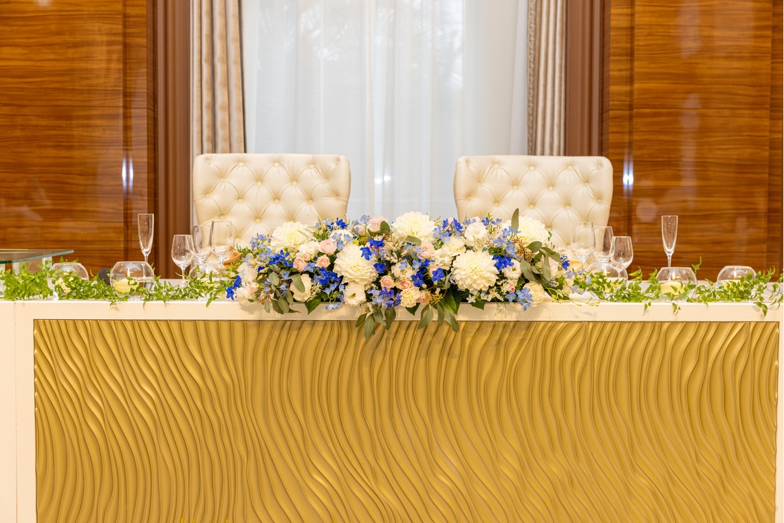 内海　利彦が撮影した「披露宴会場の花装」の写真