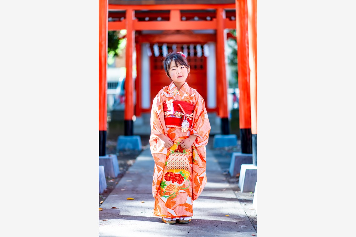 サキヤマ リエが撮影したエンゲージメントフォトのアルバム「7歳女の子・ママの着たお着物で七五三＠大國魂神社」
