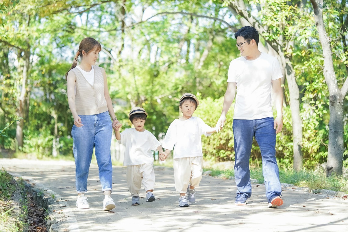 スタジオ11が出張撮影した家族写真(キッズ,ベビーフォト)などが写った「家族写真」の家族写真