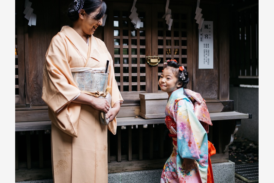 植村由理が出張撮影した家族写真(キッズ,ベビーフォト)などが写った「七五三　＠神明社　横浜」の家族写真