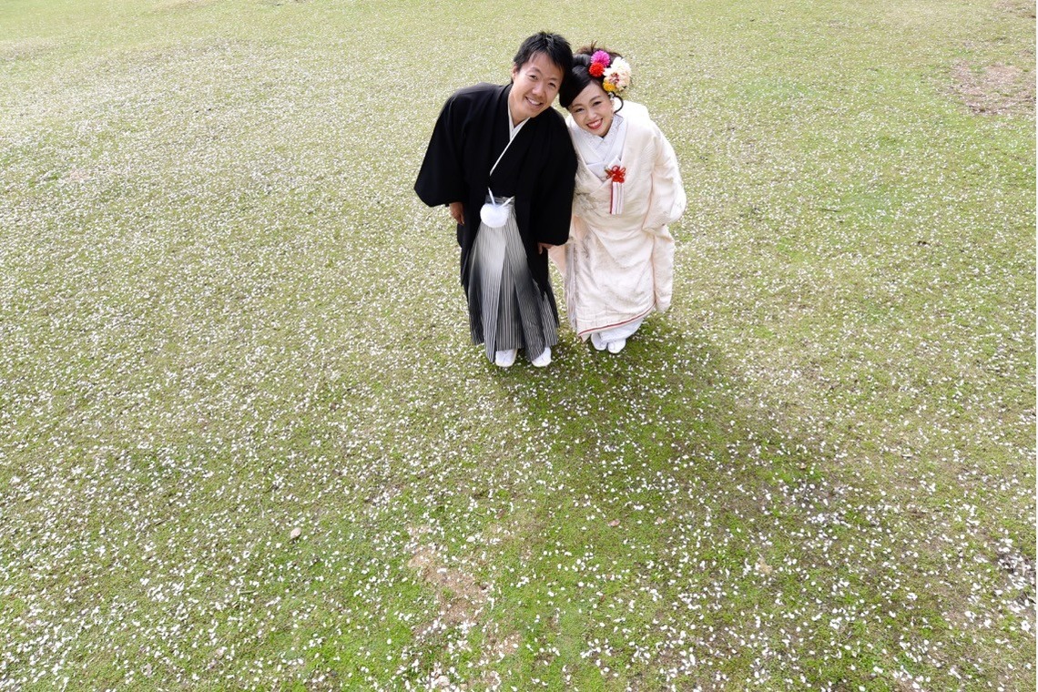 キキフォトワークスが撮影した「桜の季節の和装前撮り」の写真