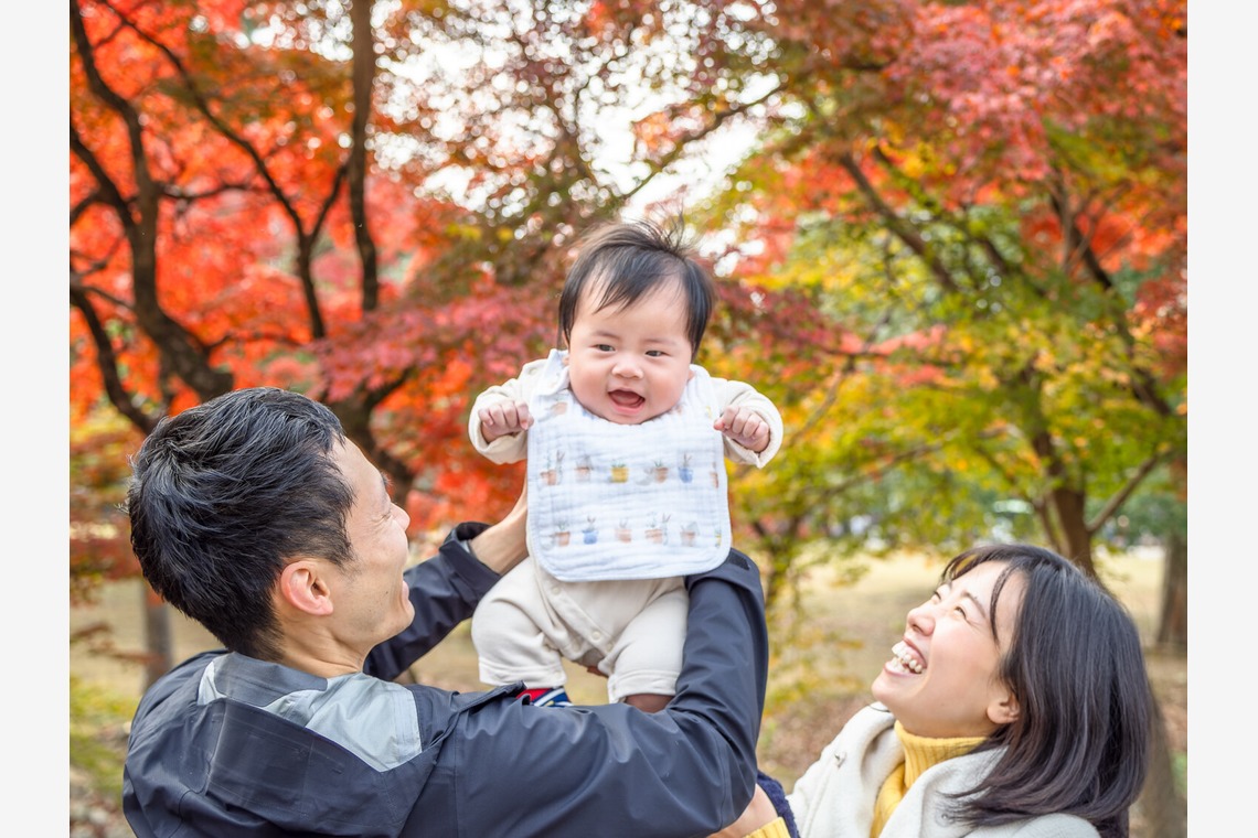 中村雅樹が出張撮影した家族写真(キッズ,ベビーフォト)などが写った「お宮参り」の家族写真