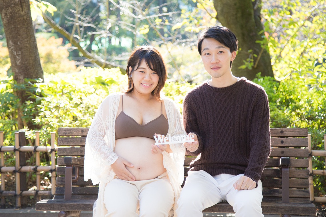 Happy with Photosが出張撮影した家族写真(キッズ,ベビーフォト)などが写った「マタニティフォト＠東京・戸越公園」の家族写真