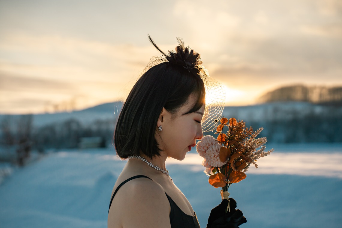 須田桃加が撮影した「美瑛前撮り撮影」の写真