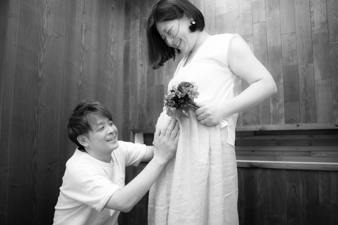 橋本祐里子（まるちゃん）が撮影した写真のアルバム「パパのお店でマタニティフォト」