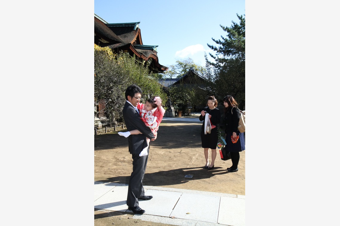 スマイルハンターが出張撮影した家族写真(キッズ,ベビーフォト)などが写った「七五三ロケーション撮影」の家族写真