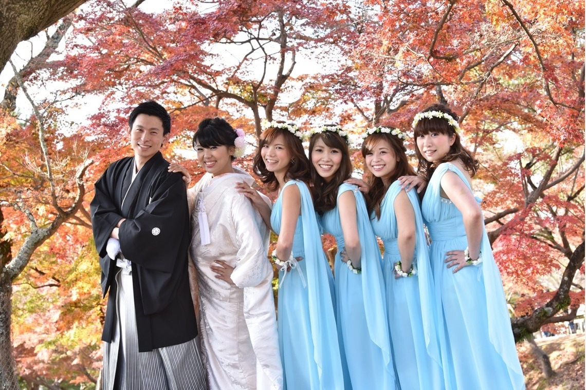 Photo of Pre Weddingphotoshoot at Nara with kimono in autumn to winter taken by Kiki photo works