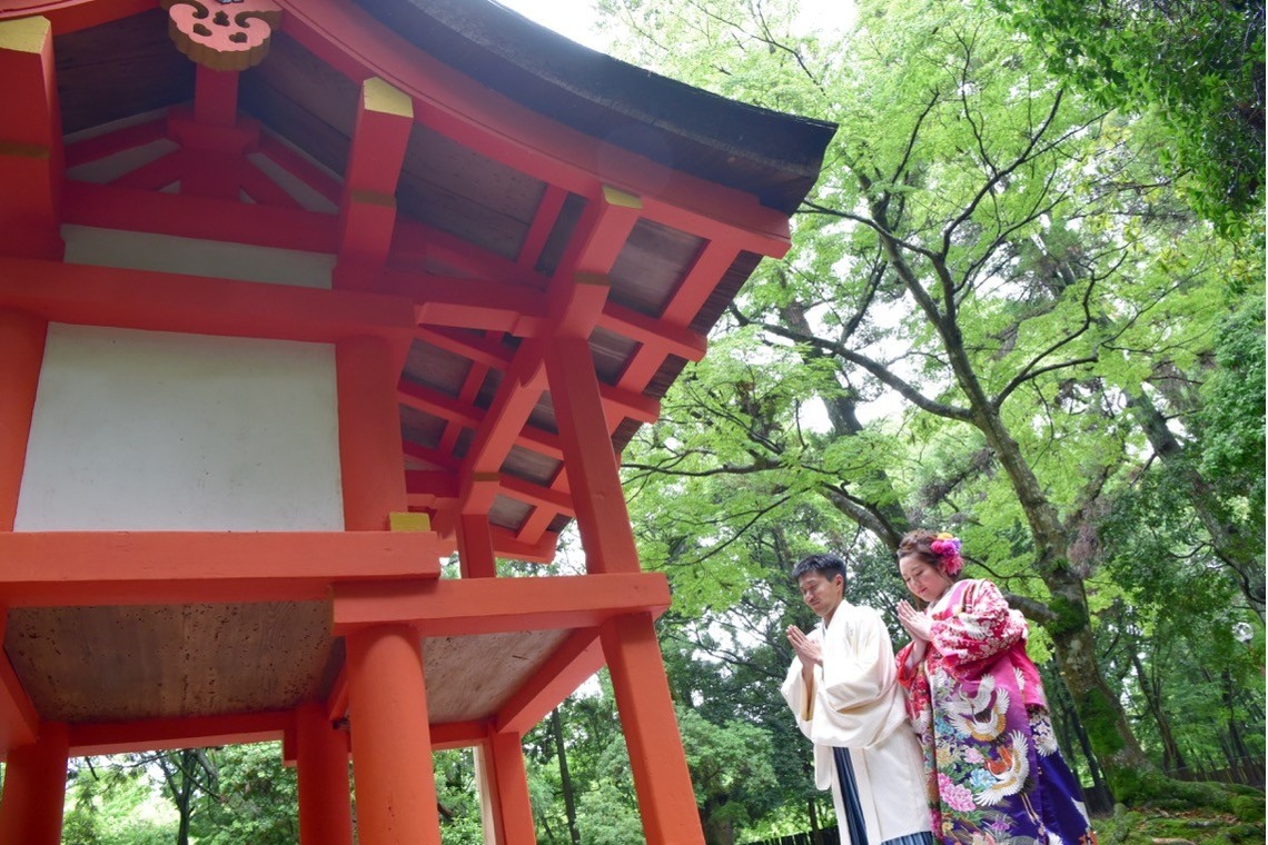 Album of the Wedding, Bridal taken by Kiki photo works - Pre Weddingphotoshoot at Nara in a fresh green