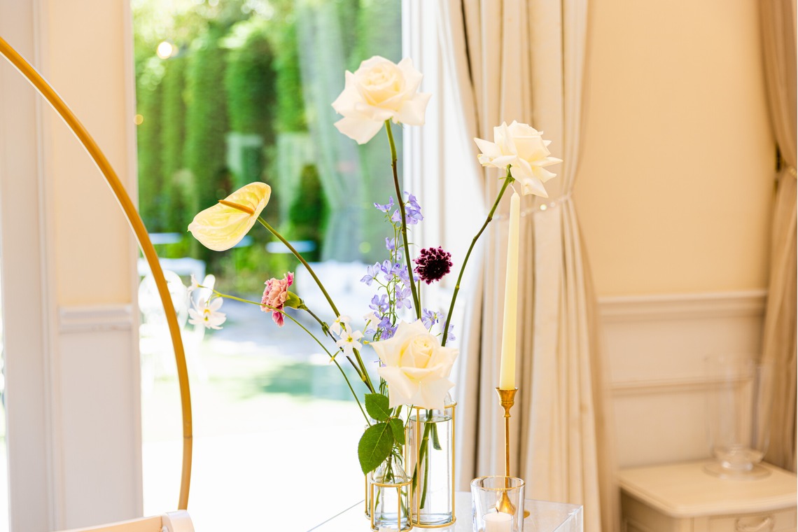 内海　利彦が撮影した「披露宴会場の花装」の写真