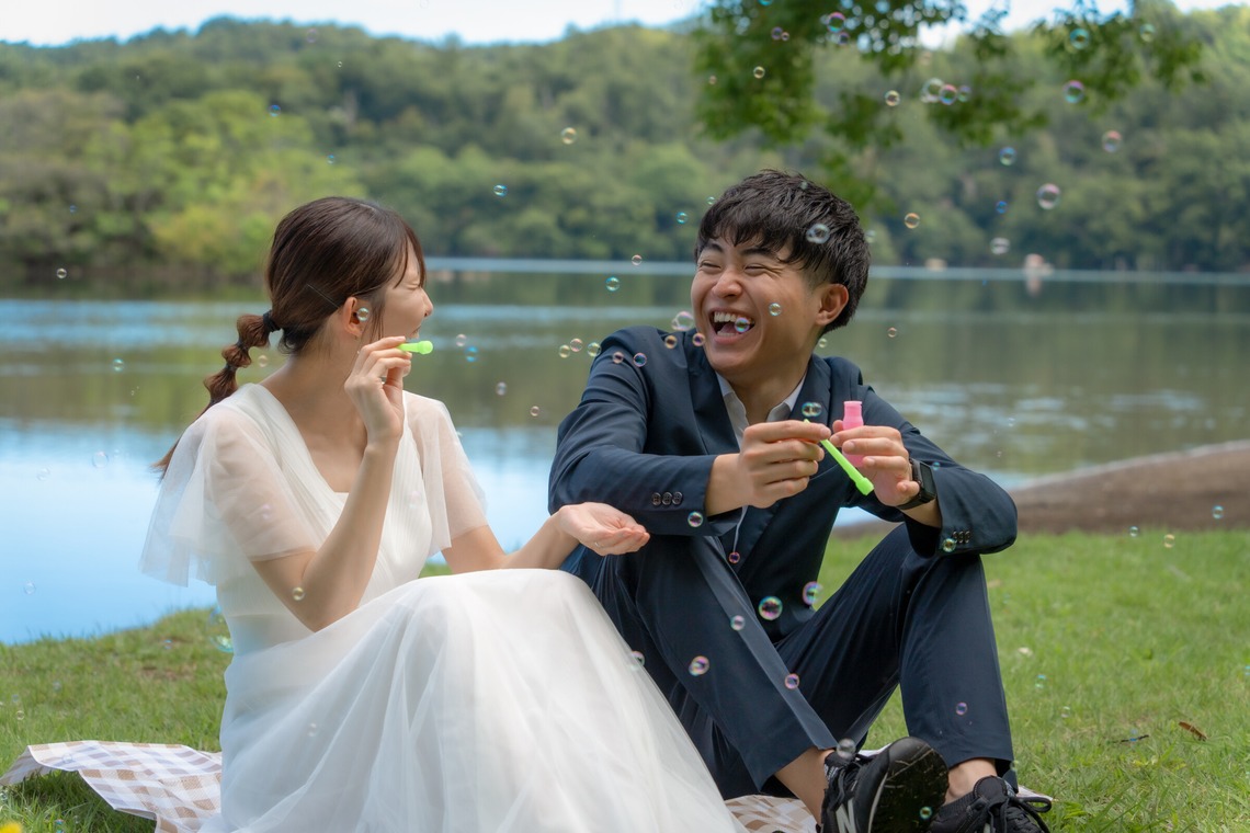 鈴木美咲が撮影した「一碧湖でウェディングフォト」の写真