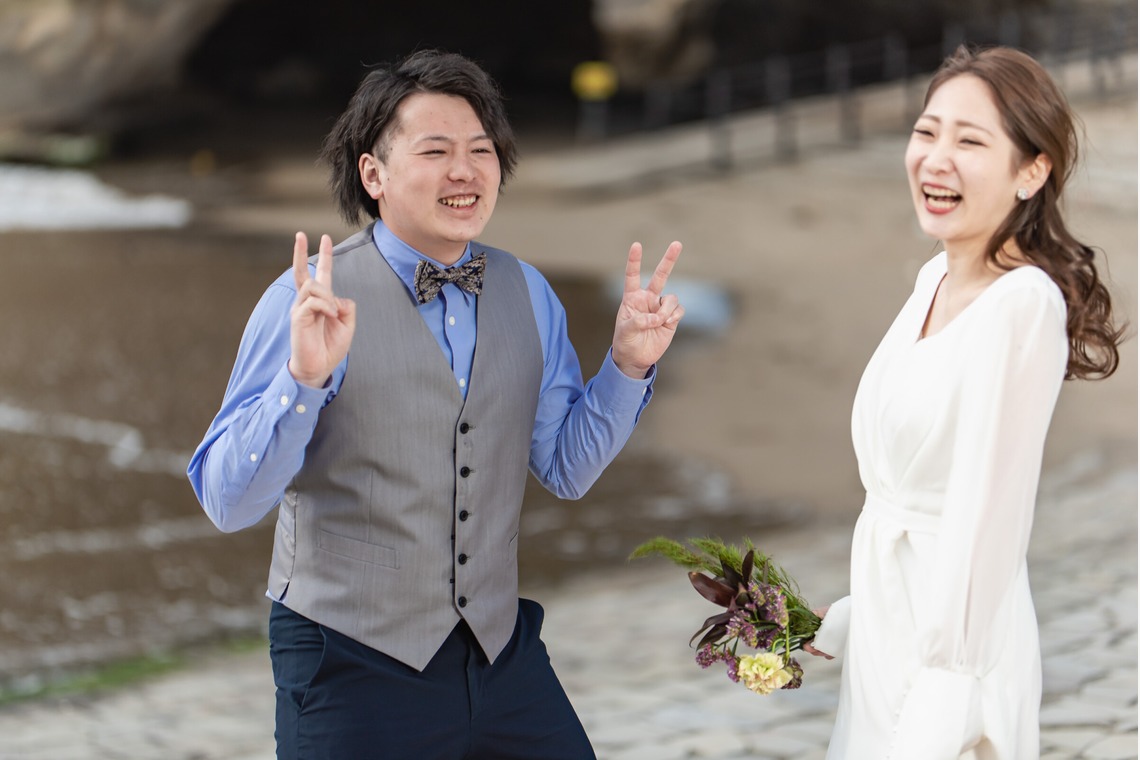 吉田和矢が撮影した「前撮り海ロケ」の写真