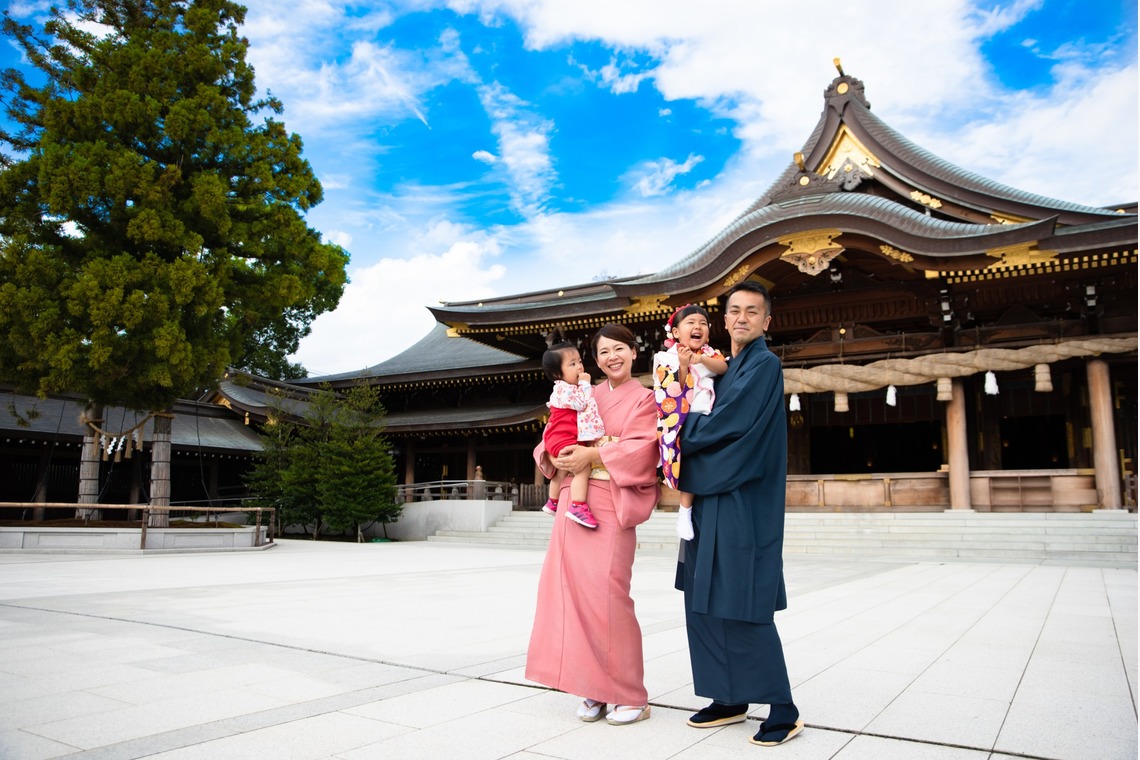 サキヤマ リエが撮影した「3歳女の子・青空の七五三＠寒川神社」の写真