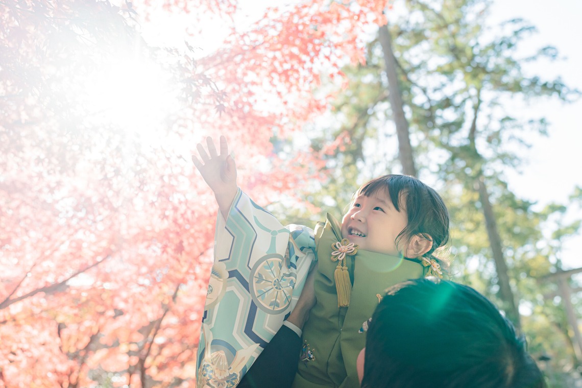 玉城　肇が出張撮影した家族写真(キッズ,ベビーフォト)などが写った「七五三撮影」の家族写真