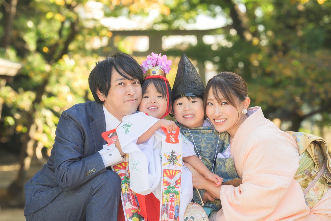 萬代　一樹が出張撮影した家族写真(キッズ,ベビーフォト)などが写った「七五三」の家族写真