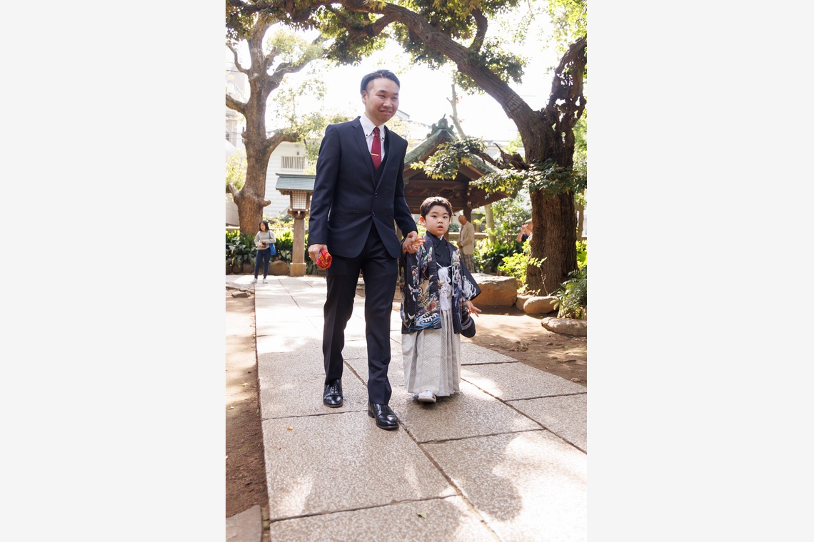 猫田晃広が出張撮影した家族写真(キッズ,ベビーフォト)などが写った「七五三撮影」の家族写真