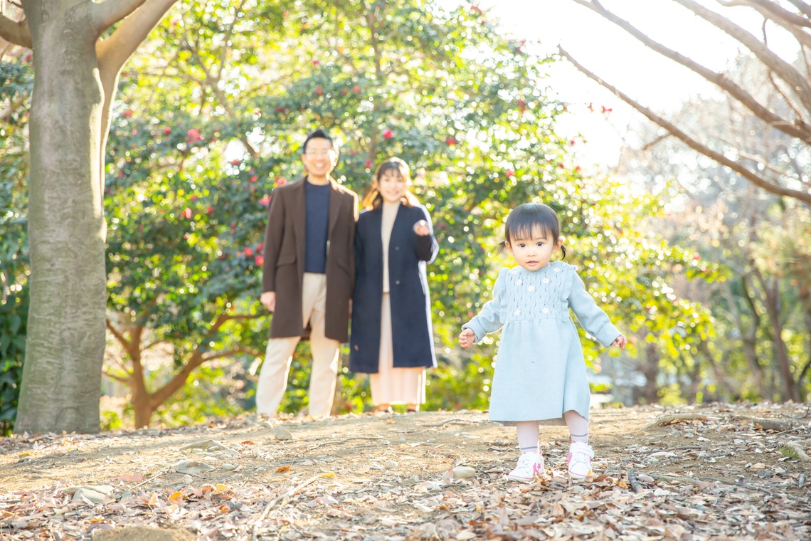 今泉秀樹が出張撮影した家族写真(キッズ,ベビーフォト)などが写った「昭和記念公園」の家族写真