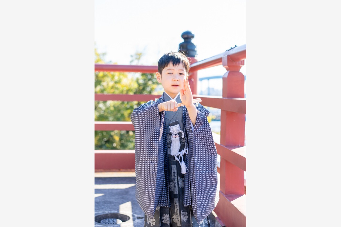 森元こずえが出張撮影した家族写真(キッズ,ベビーフォト)などが写った「七五三」の家族写真