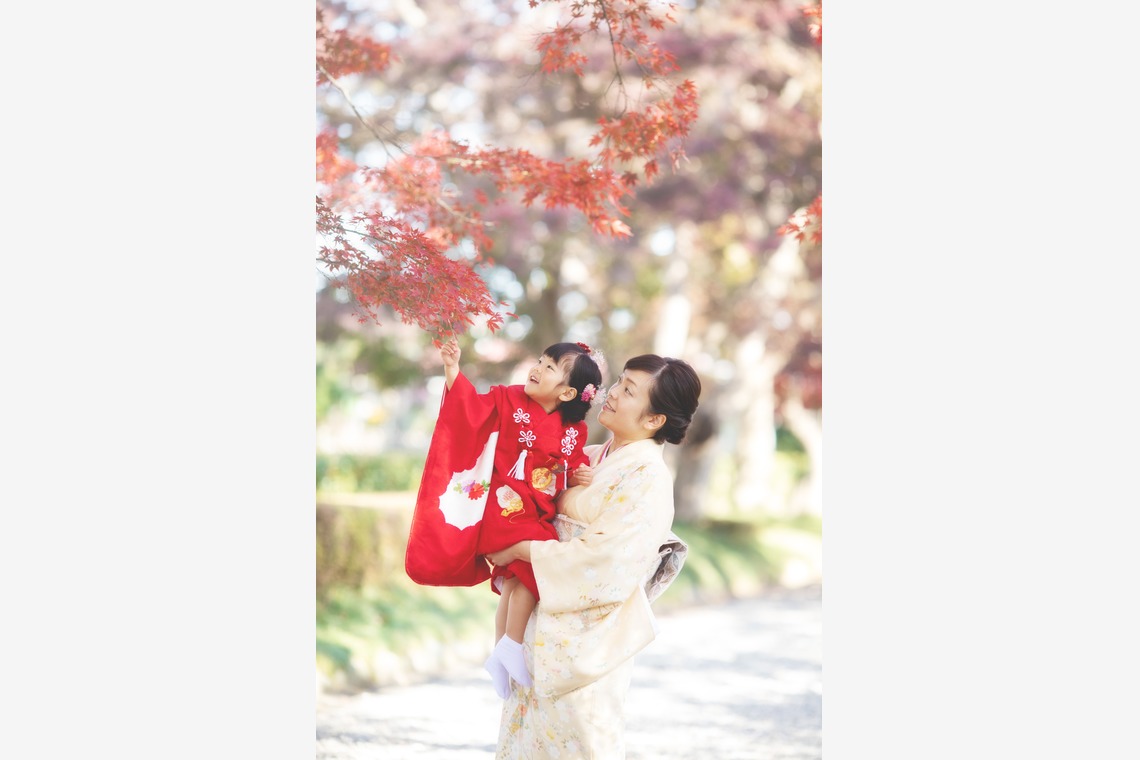荒畑けいこが出張撮影した家族写真(キッズ,ベビーフォト)などが写った「七五三（５歳、３歳）」の家族写真