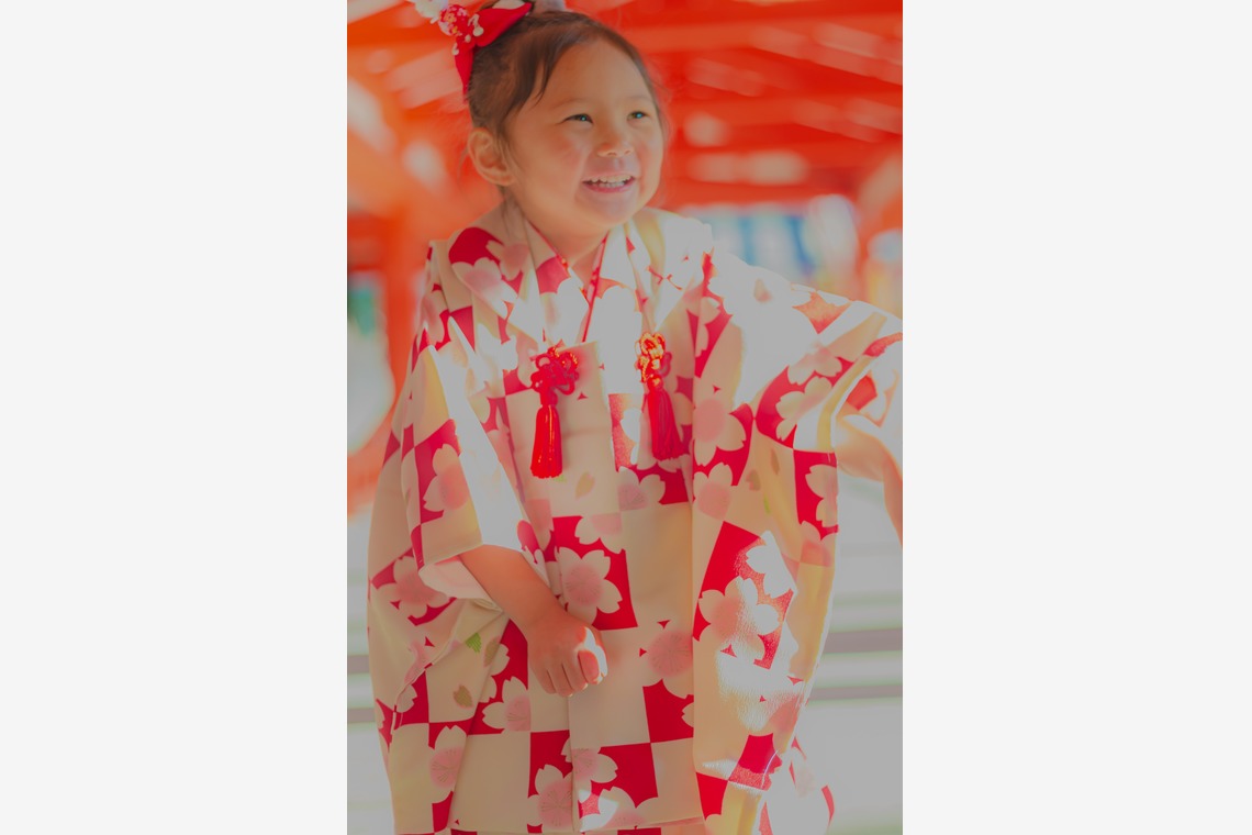 時の記録者が撮影した「七五三サンプル」の写真