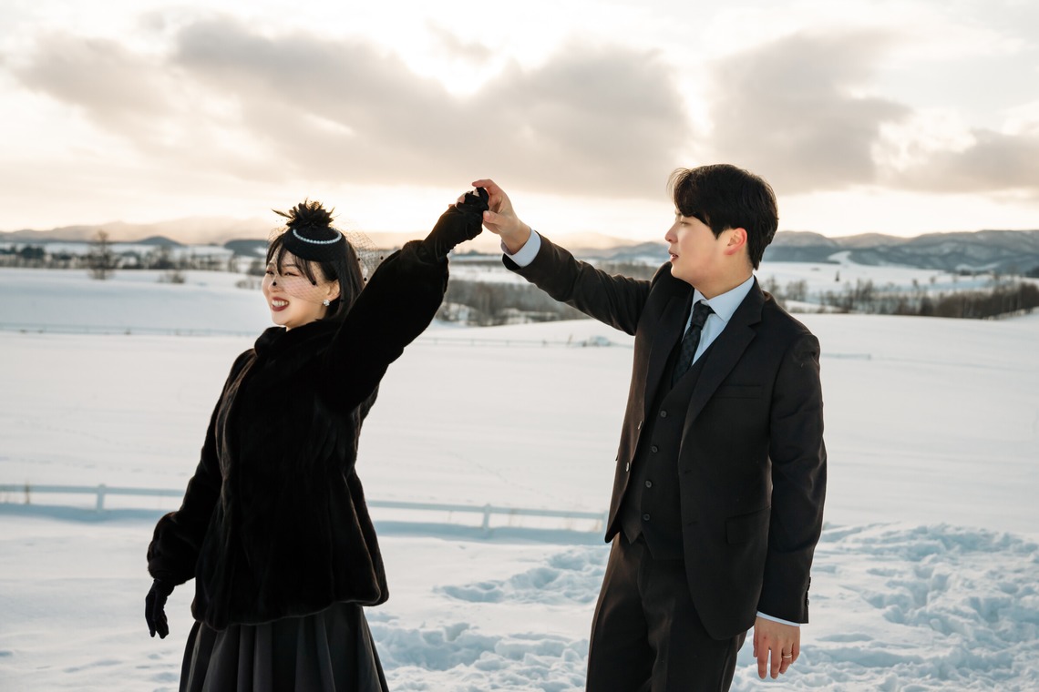 須田桃加が撮影した「美瑛前撮り撮影」の写真