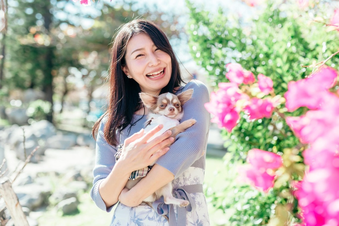 ポートレート沖縄が出張撮影した家族写真(キッズ,ベビーフォト)などが写った「ペット撮影」の家族写真