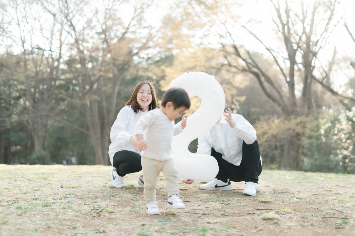 近藤碧が撮影した家族写真の出張撮影のアルバム「2歳のお誕生日」