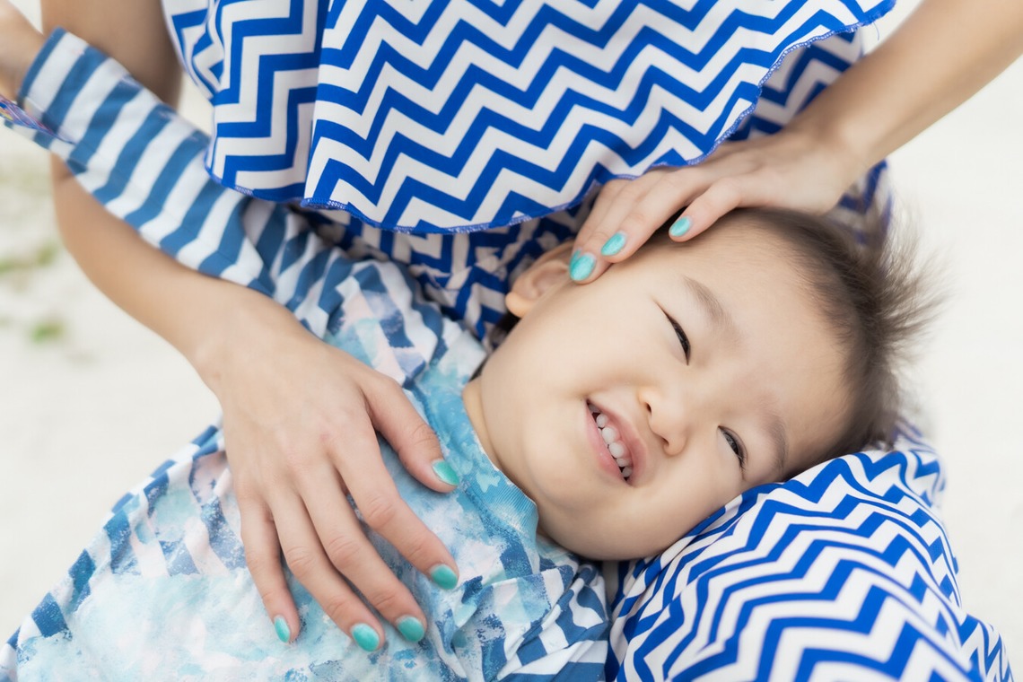 でんでんフォトサービスが撮影した「親子ポートレート」の写真