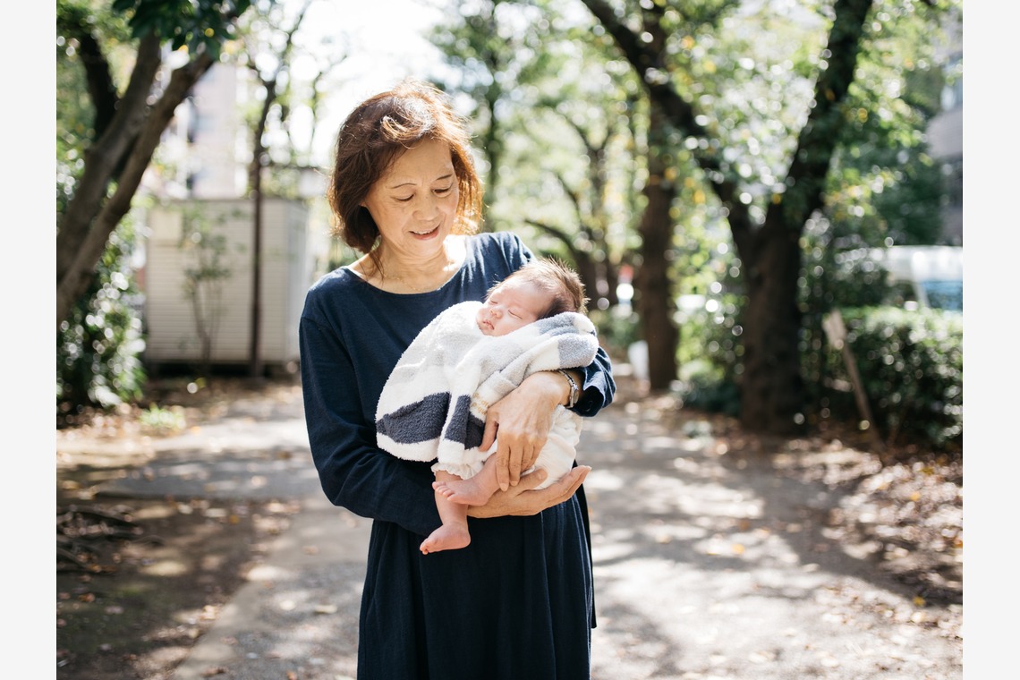 植村由理が出張撮影した家族写真(キッズ,ベビーフォト)などが写った「お宮参り　＠水天宮」の家族写真