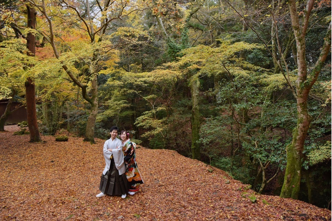 キキフォトワークスが撮影した「Pre Weddingphotoshoot at Nara with kimono in autumn to winter」の写真