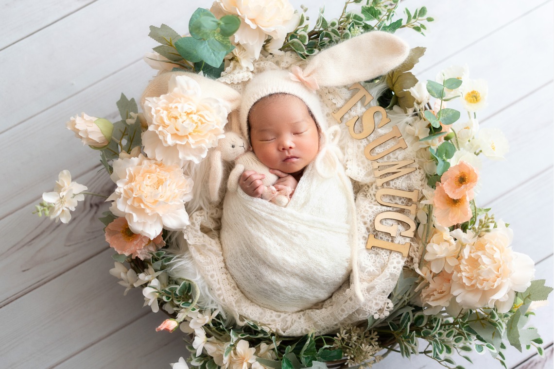 スタジオアルパルカが撮影した「ニューボーンフォト」の写真