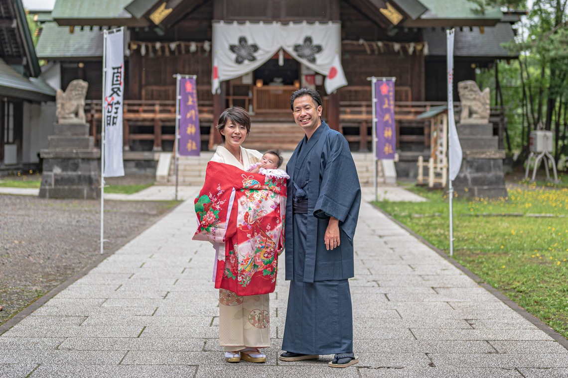 高木勇斗が出張撮影した家族写真(キッズ,ベビーフォト)などが写った「お宮参り」の家族写真