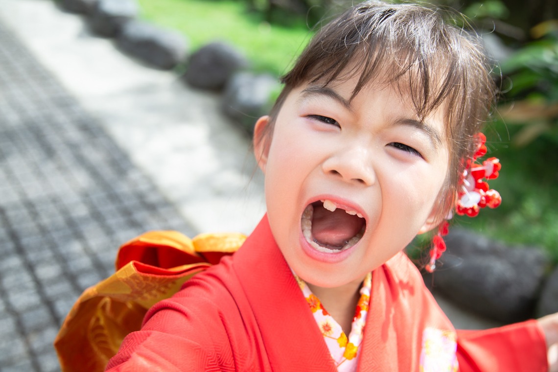 ゆのみふぉとが撮影した「七五三のお写真（人見知りの子供）」の写真
