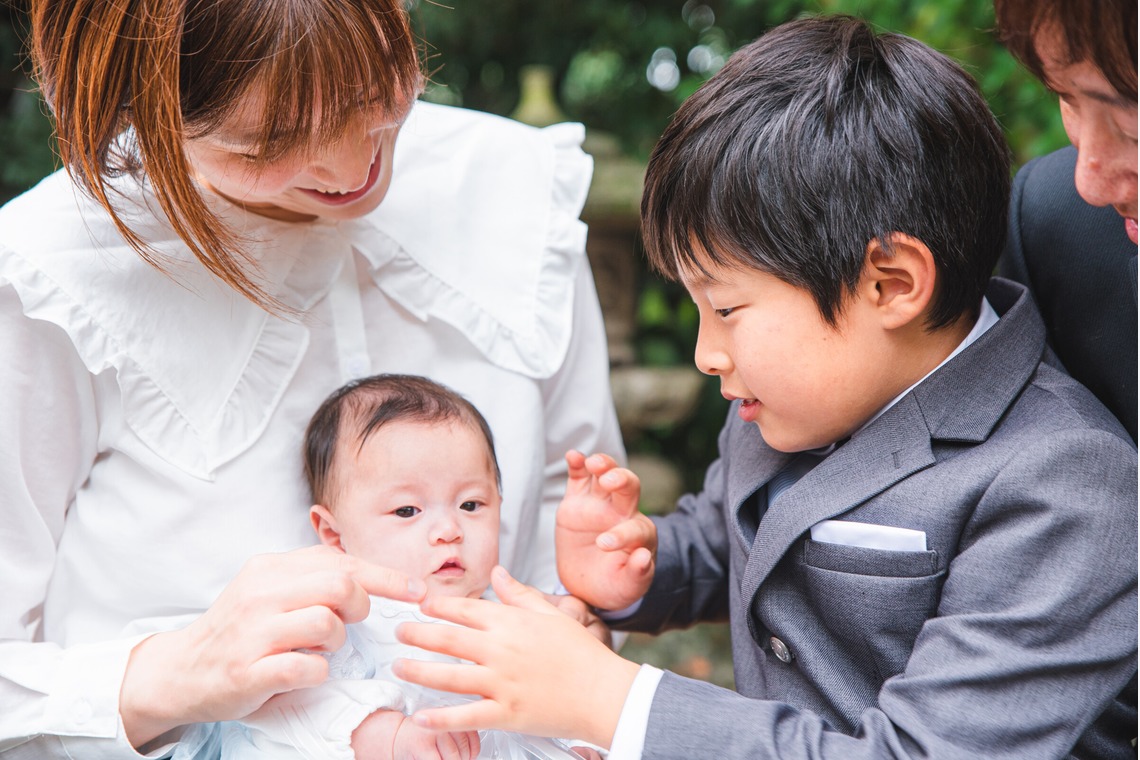 山下　剛が出張撮影した家族写真(キッズ,ベビーフォト)などが写った「お宮参り撮影」の家族写真