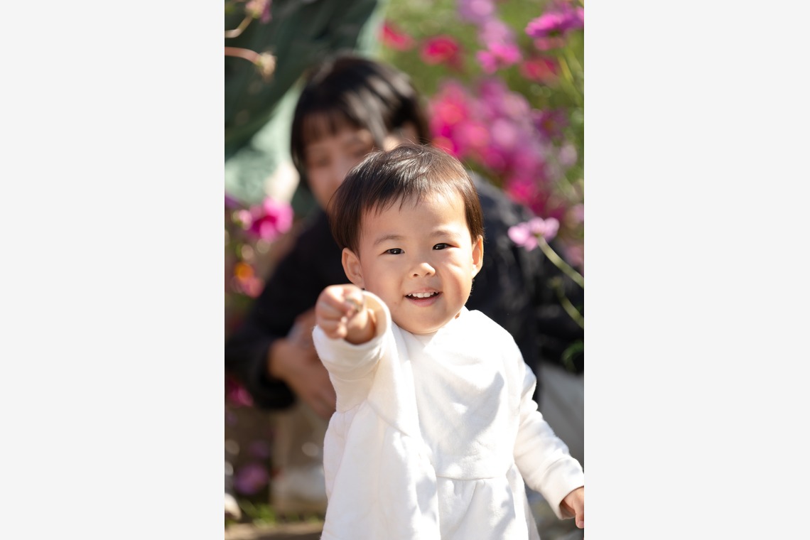 福永写真事務所が撮影した「家族写真（コスモス畑）」の写真