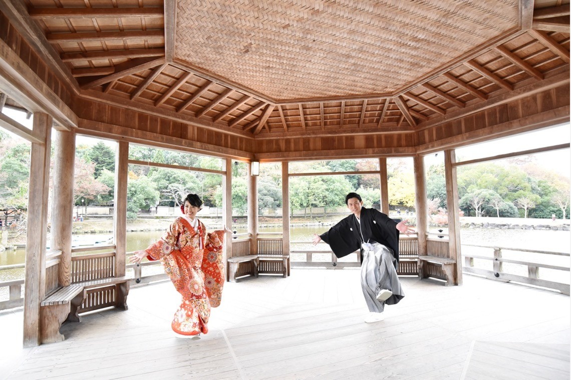 キキフォトワークスが撮影した「Pre Weddingphotoshoot at Nara with kimono in spring to summer」の写真