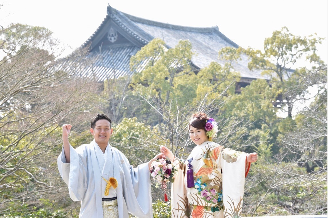 キキフォトワークスが撮影した「Pre Weddingphotoshoot at Nara with kimono in spring to summer」の写真